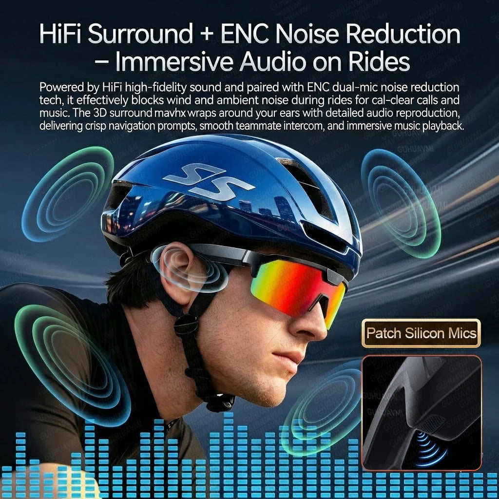 2026 AI-Enhanced Smart Sports Shooting and Recording Glasses with 800W HD Camera and Anti-Shake Technology for Cycling