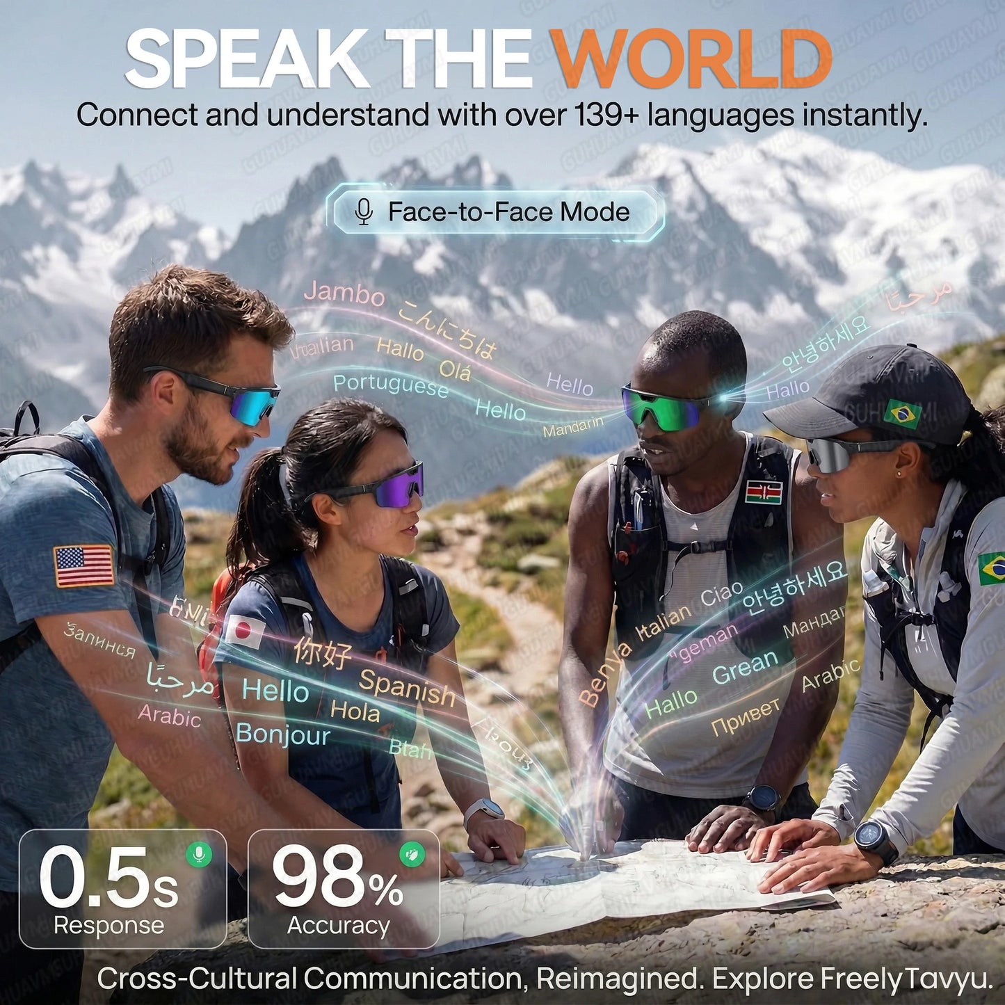 2026 AI-Enhanced Smart Sports Shooting and Recording Glasses with 800W HD Camera and Anti-Shake Technology for Cycling